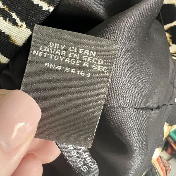 Vince Camuto Animal Zebra Print Sheath Dress Size 12 Career Cotton Spandex Blend - Picture 8 of 9